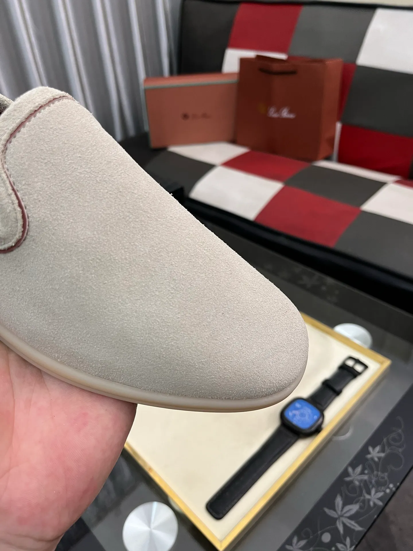Men's men's shoes 💰420⌚️⌚️Loro*Piana pure original 2023 soft and comfortable LP deerskin flat casual star same style slip-on Loft men's shoes size 38-44
